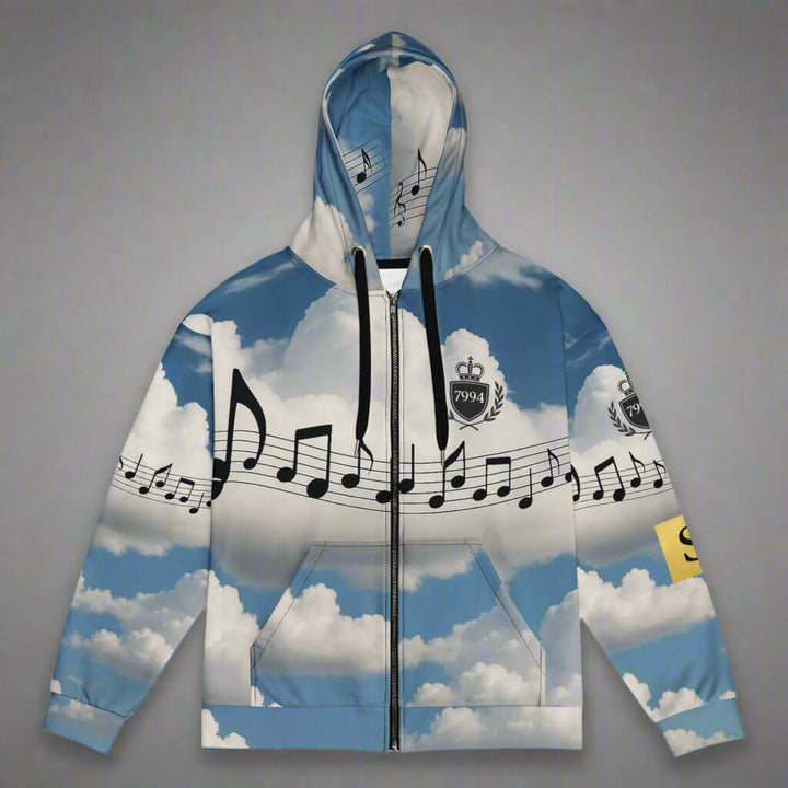 🎼 ✨ GRAND MUSIC Hoodie – Where Sky Meets Sound (Remixed)