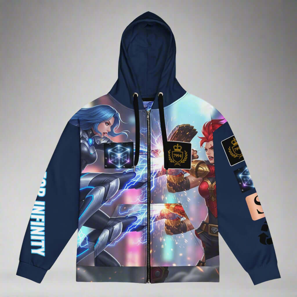 FINAL ROUND Anime All-Over Print Hoodie – Tesseract Battle Scene
