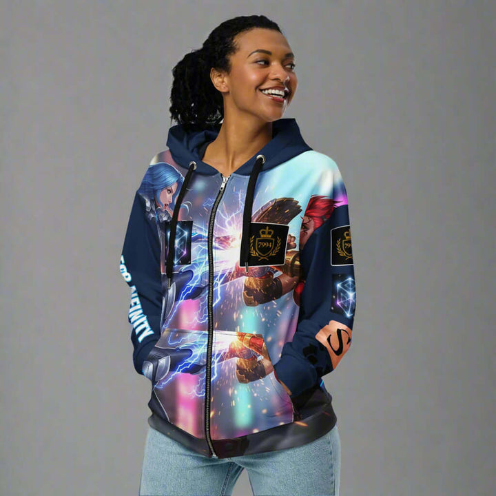 FINAL ROUND Anime All-Over Print Hoodie – Tesseract Battle Scene