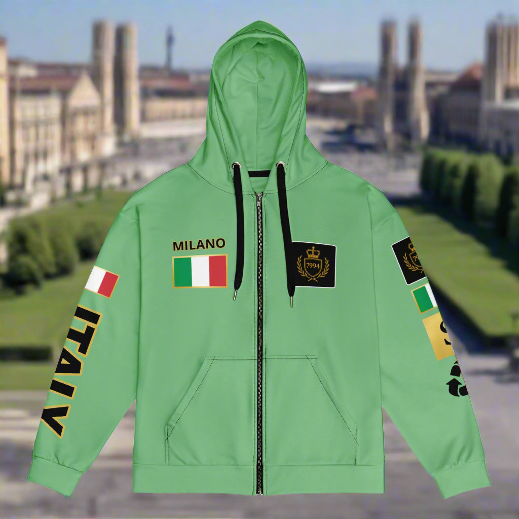 Green graphic hoodie