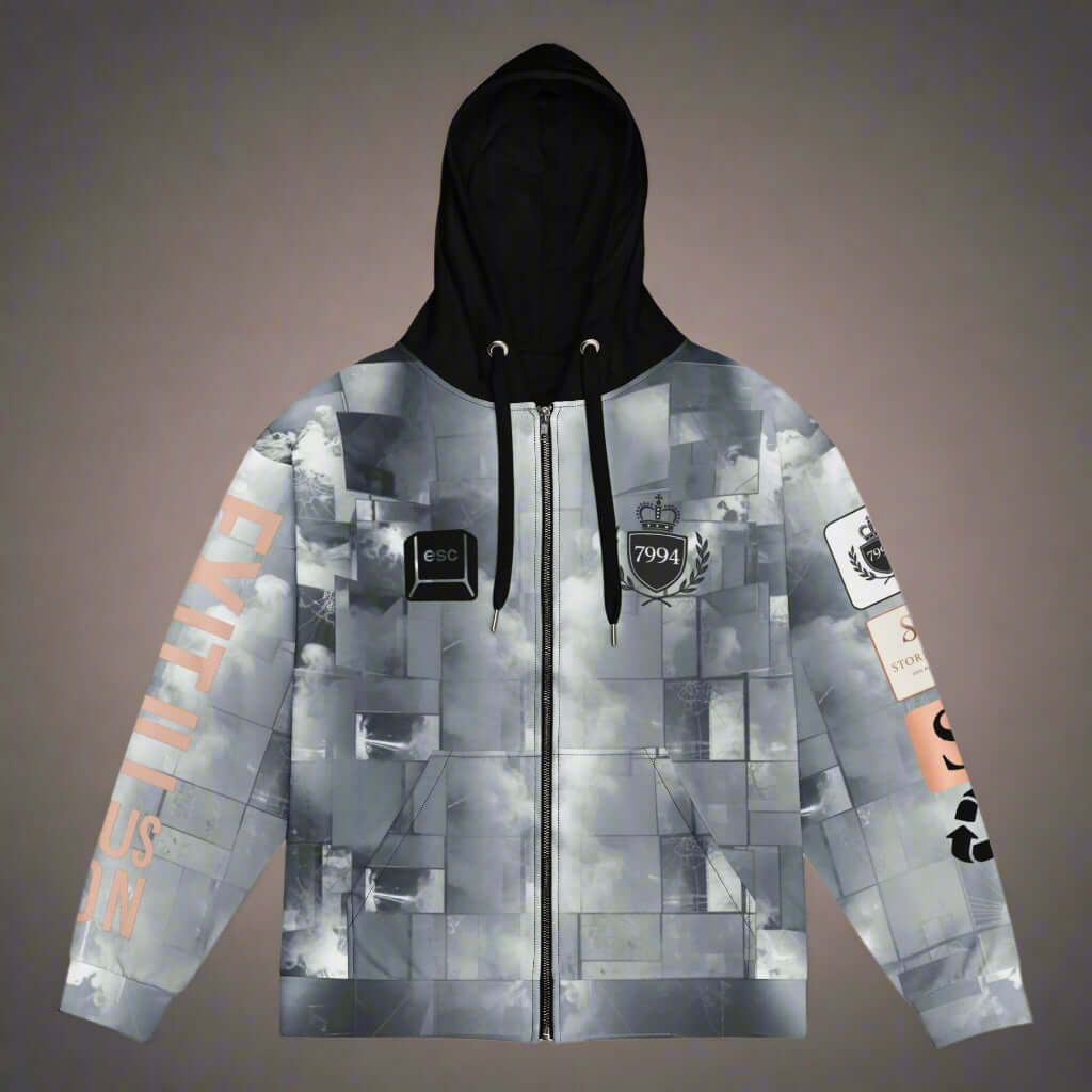 Grey graphic hoodie