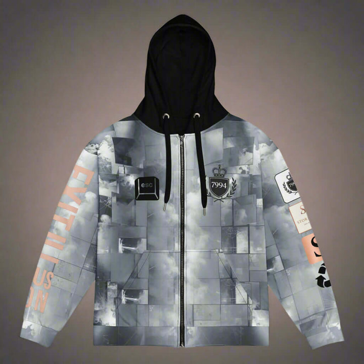 Grey graphic hoodie