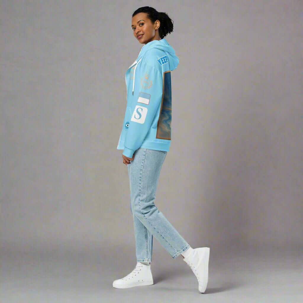 Lucid Living Unisex zip hoodie