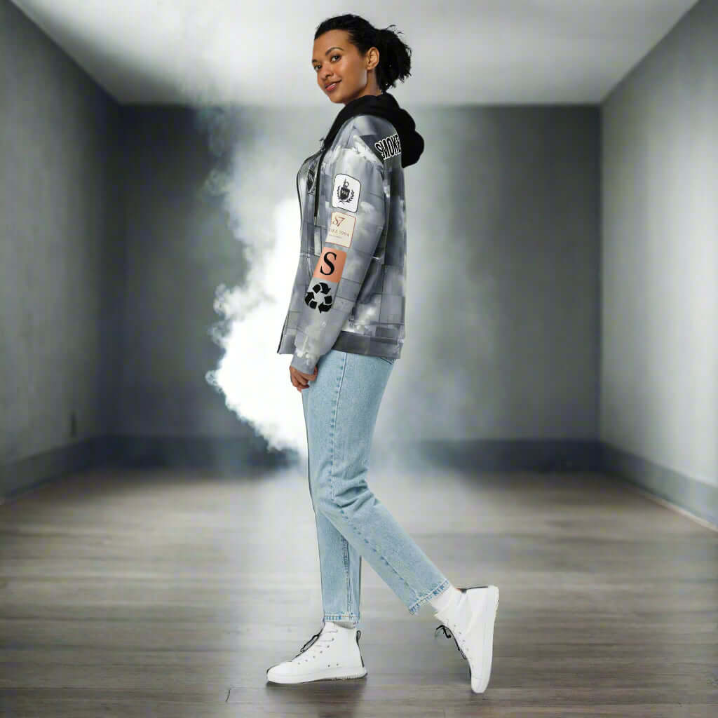 Woman in hoodie