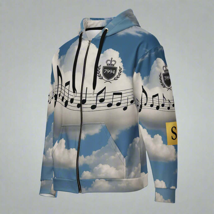 🎼 ✨ GRAND MUSIC Hoodie – Where Sky Meets Sound (Remixed)