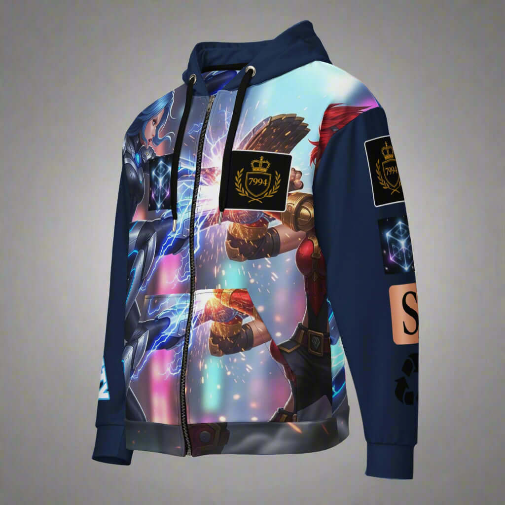 FINAL ROUND Anime All-Over Print Hoodie – Tesseract Battle Scene