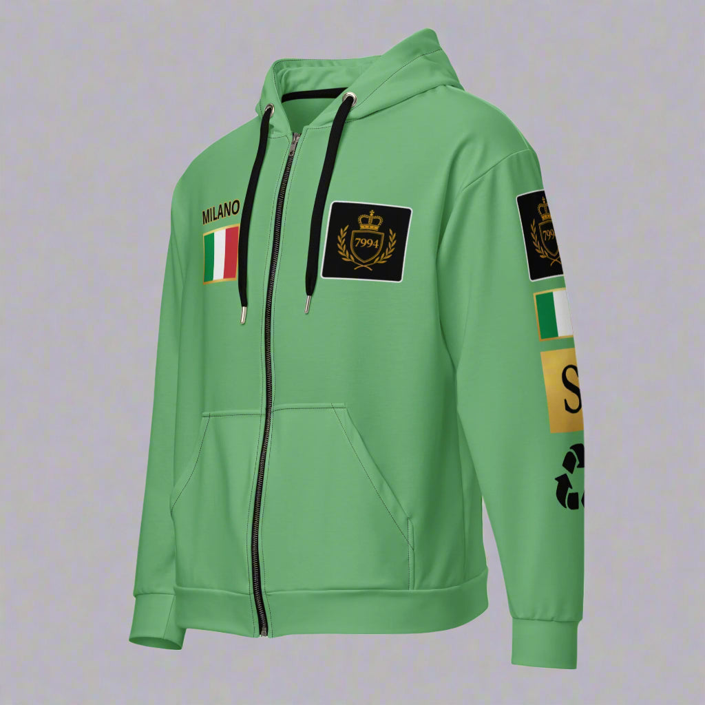 Green graphic hoodie