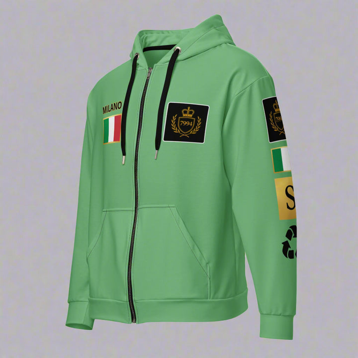 Green graphic hoodie