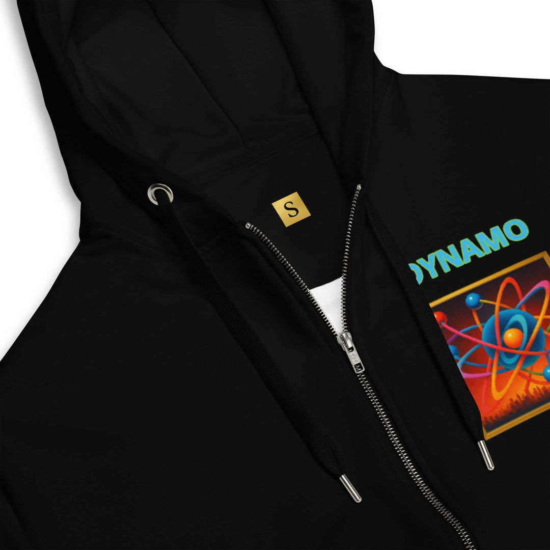 "DYNAMO" black Unisex zip hoodie