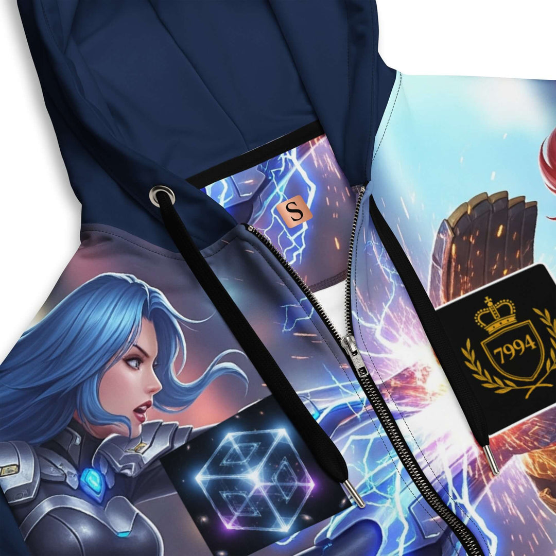 FINAL ROUND Anime All-Over Print Hoodie – Tesseract Battle Scene