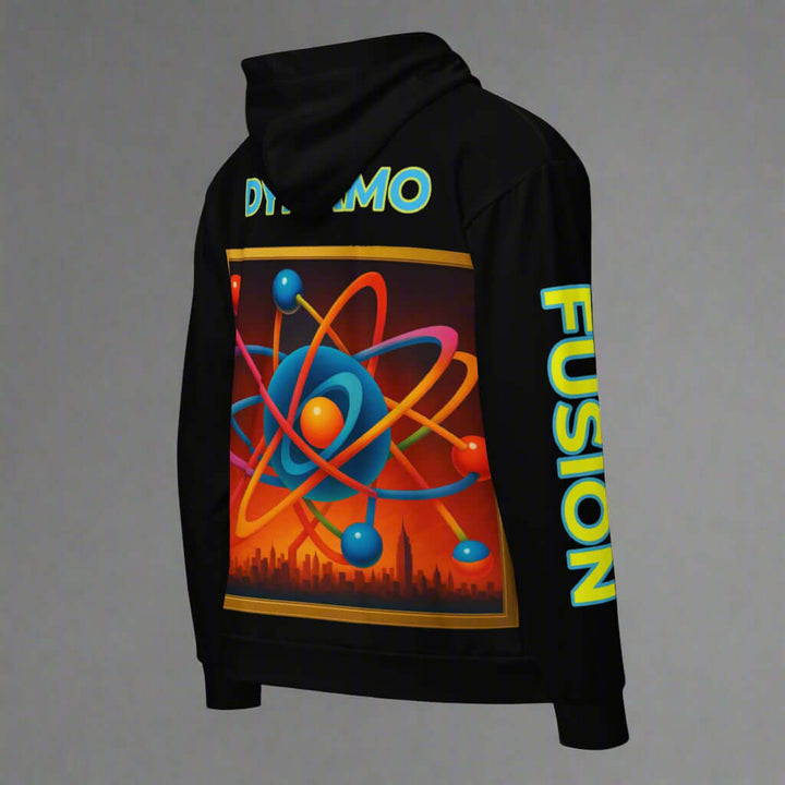 "DYNAMO" black Unisex zip hoodie