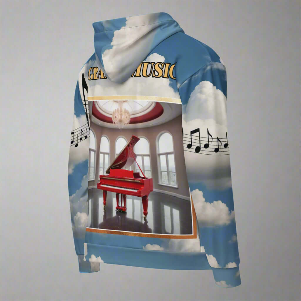 🎼 ✨ GRAND MUSIC Hoodie – Where Sky Meets Sound (Remixed)