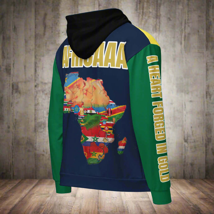 AFRICAAA Legacy Hoodie — The Heart Forged Collection Unisex zip hoodie