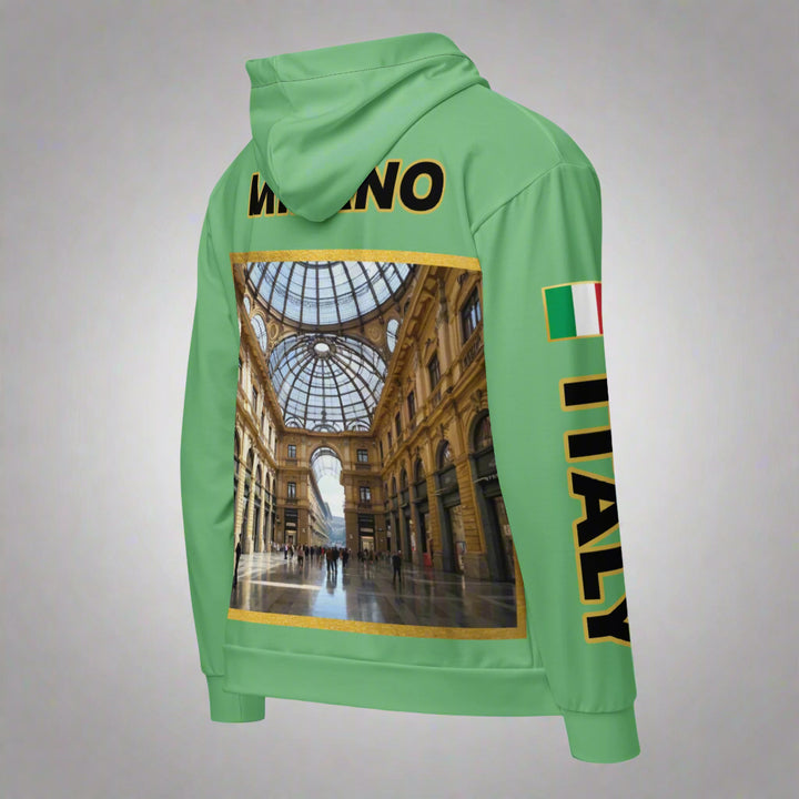 Green graphic hoodie
