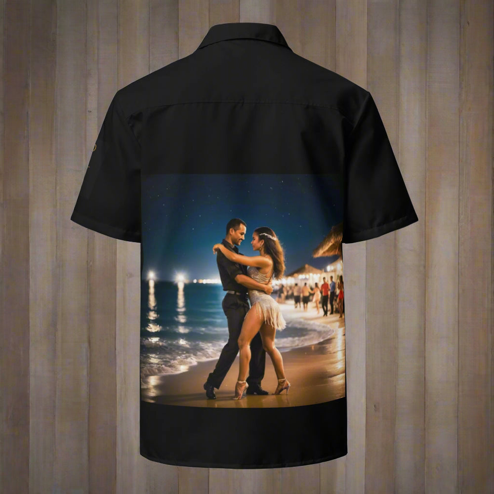 Unisex Ocean Salsa Dance Button-Up Shirt