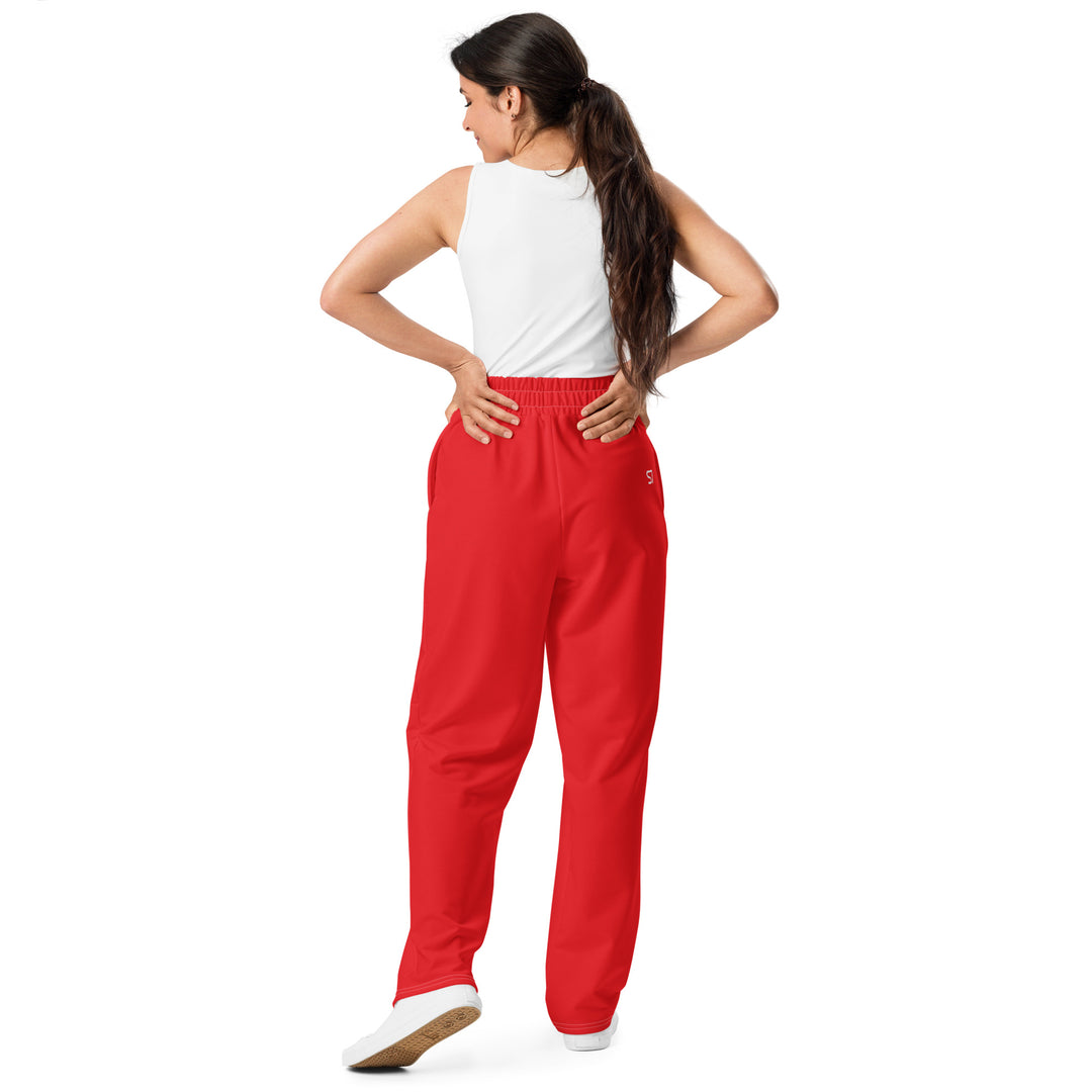 S7 Signature | Unisex Red Wide-Leg Joggers