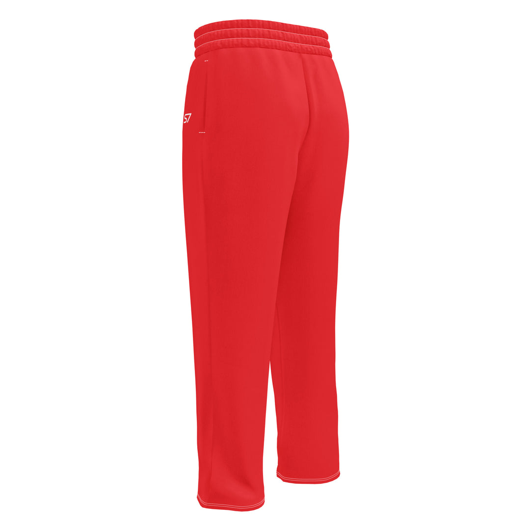 S7 Signature | Unisex Red Wide-Leg Joggers