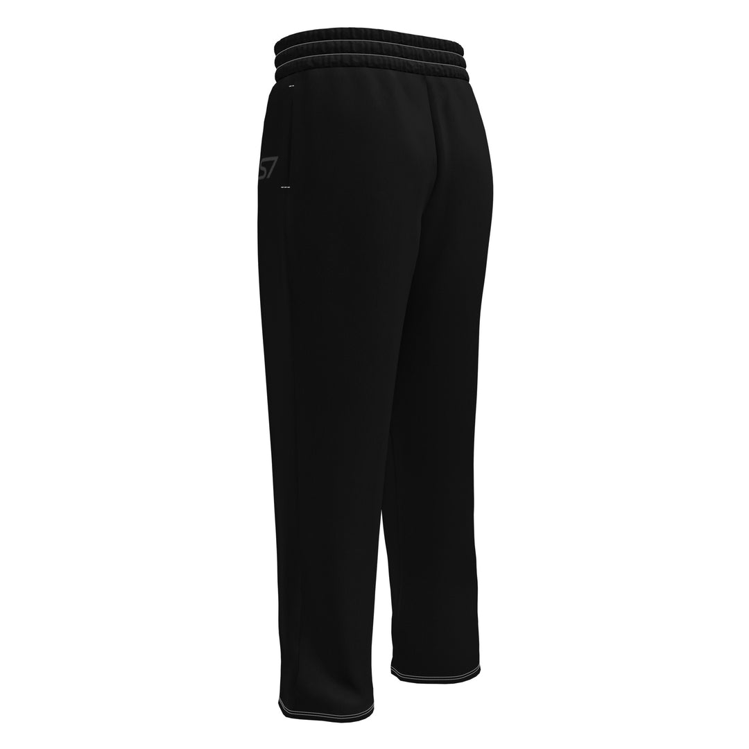 S7 Tonal Signature | Unisex Wide-Leg Joggers — Black &amp; Charcoal
