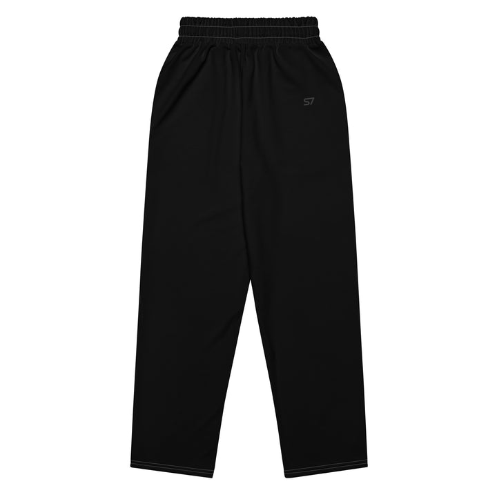S7 Tonal Signature | Unisex Wide-Leg Joggers — Black &amp; Charcoal