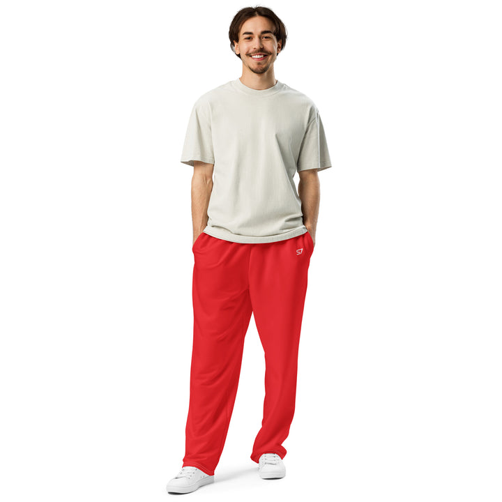S7 Signature | Unisex Red Wide-Leg Joggers