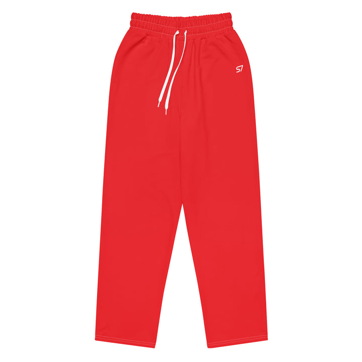S7 Signature | Unisex Red Wide-Leg Joggers