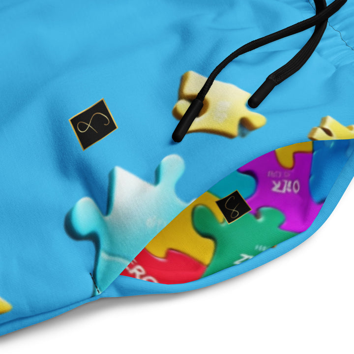 Blue "The Puzzle" Wide-leg joggers by STORE 7994