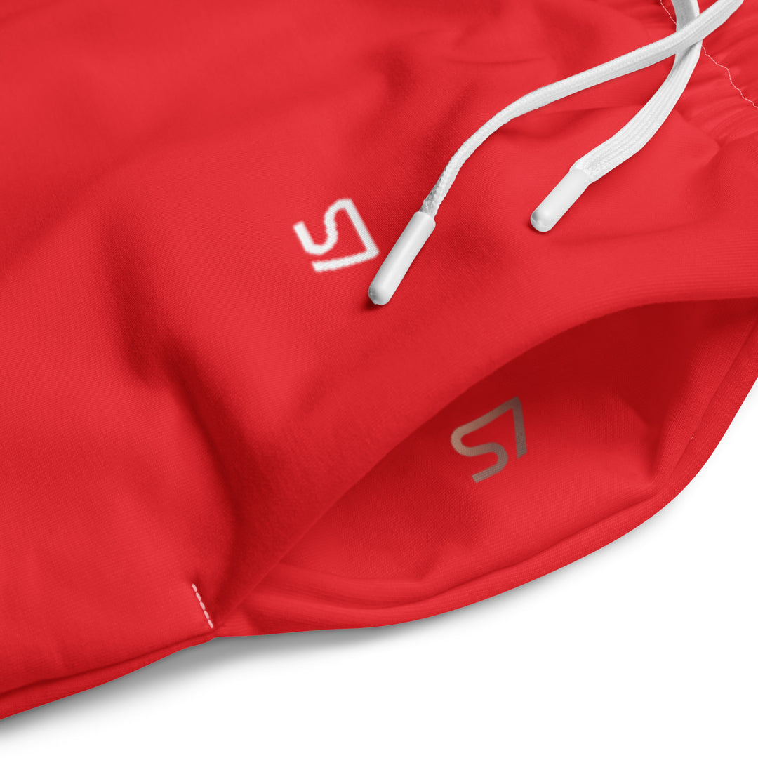 S7 Signature | Unisex Red Wide-Leg Joggers