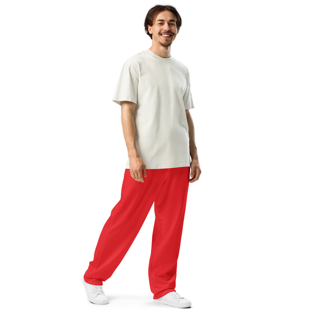S7 Signature | Unisex Red Wide-Leg Joggers