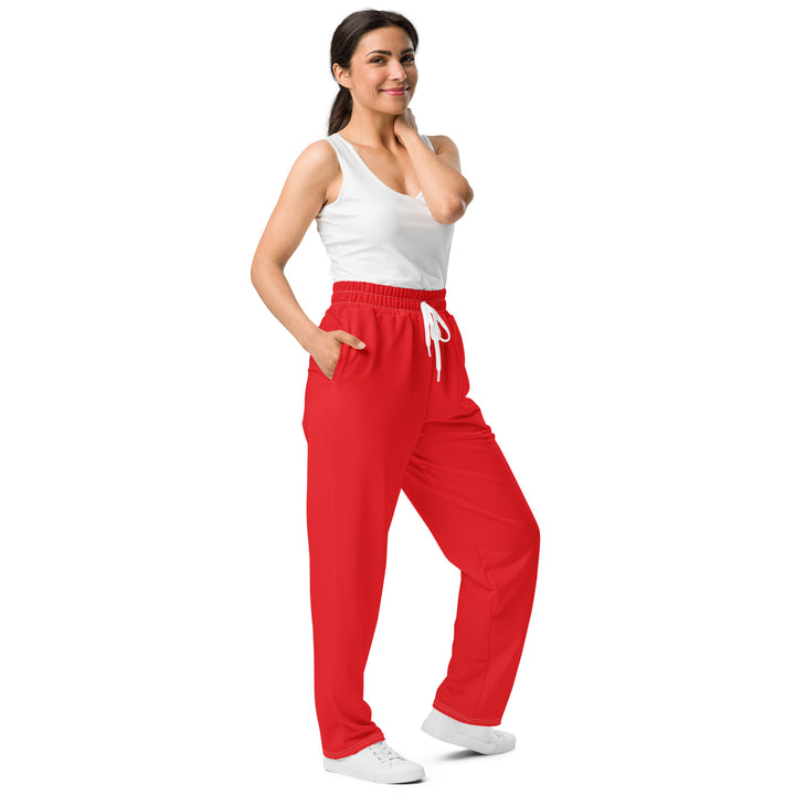 S7 Signature | Unisex Red Wide-Leg Joggers