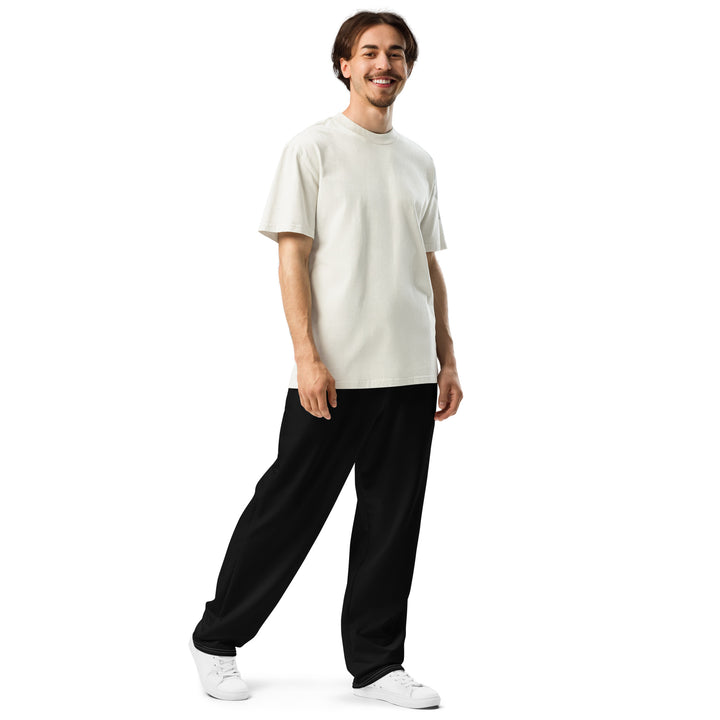 S7 Tonal Signature | Unisex Wide-Leg Joggers — Black &amp; Charcoal