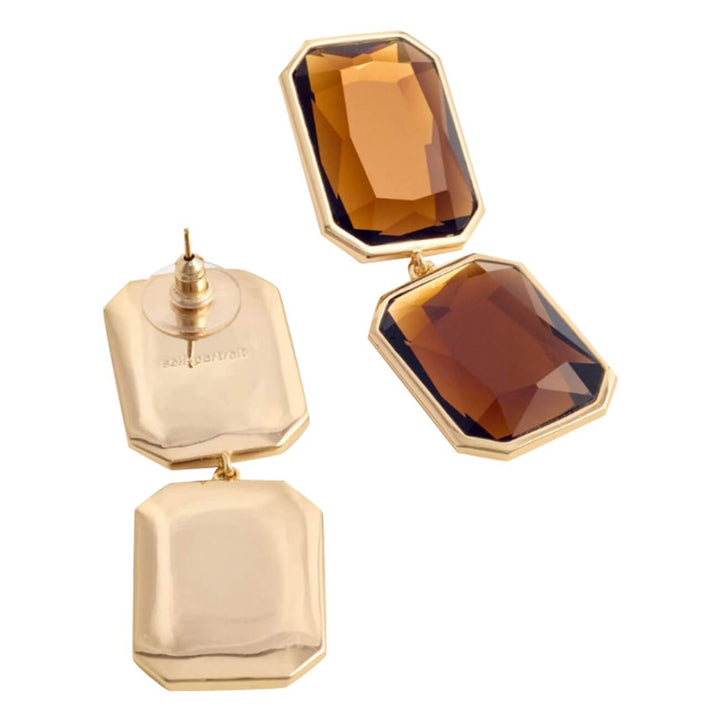 Self Portrait Women Amber Tiered Earrings