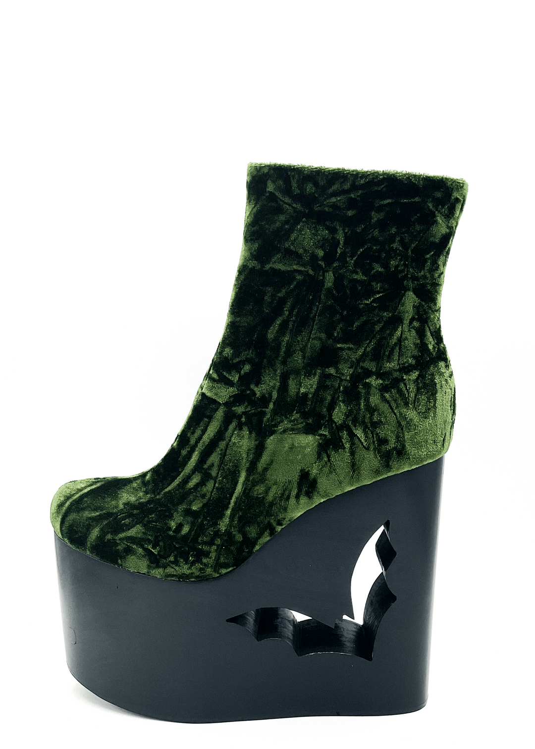 Deadwood Moss Velvet Wedge Boot