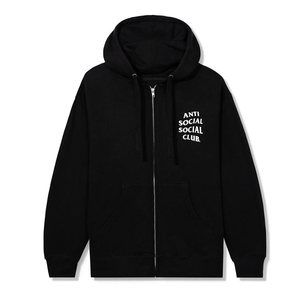 Anti Social Social Club Kkotch Zip-Up Hoodie Black