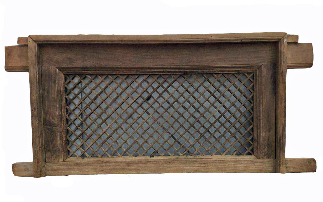 Antique Chinese Screen Window with Mounting Frame