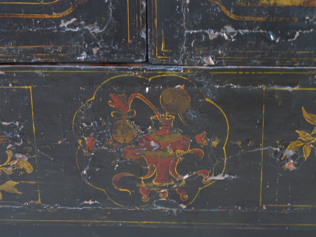 Antique Hand Painted Chinese Cabinet
