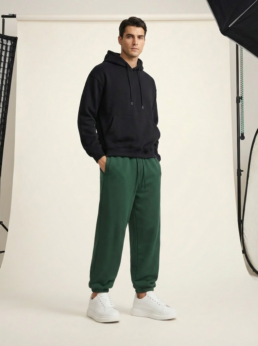 Apollo Heavyweight Cotton Green Sweatpants