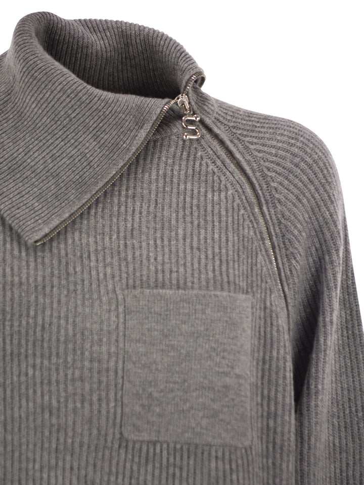 Sportmax Women Salpa - Cashmere-Blend Sweater With Zip