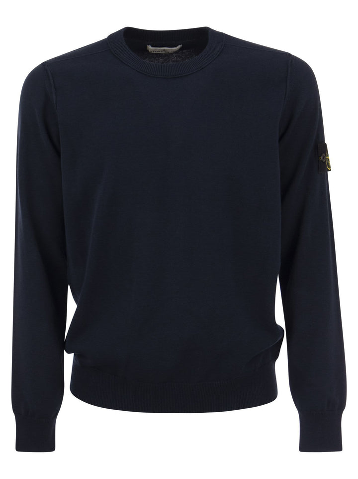 Stone Island Men Crew-Neck Cotton Jumper