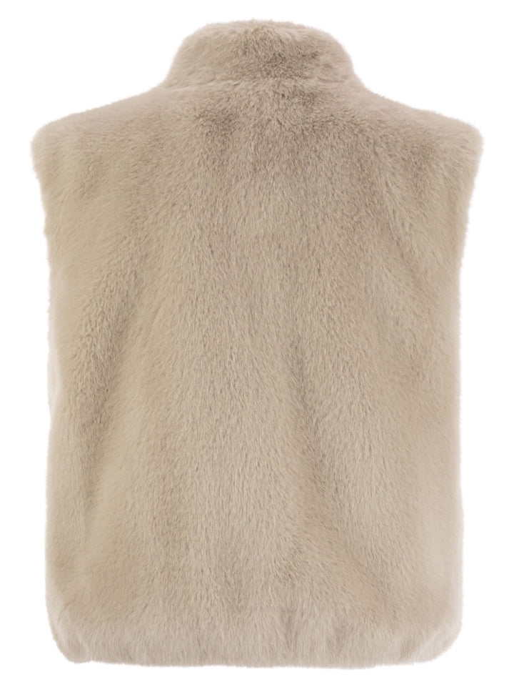 Herno Women Resort Waistcoat In Faux Fur
