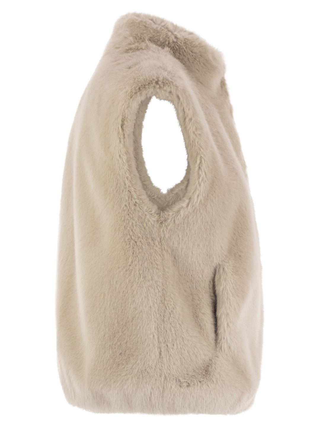 Herno Women Resort Waistcoat In Faux Fur
