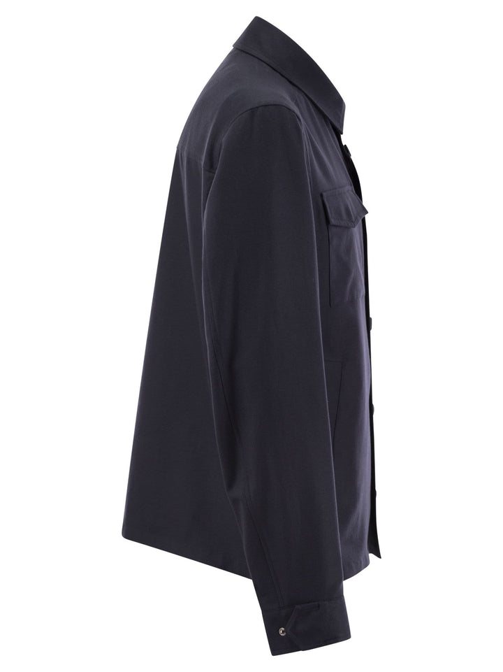 Herno Men Rain Cotton Cashmere Shirt