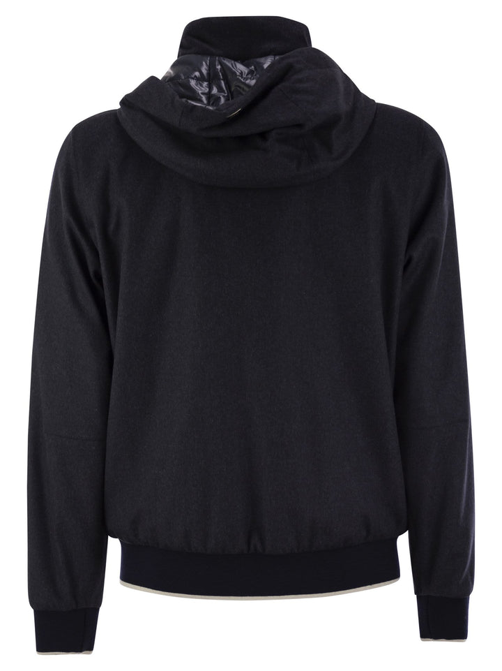 Herno Men Cashmere And Silk Resort Bomber Jacket