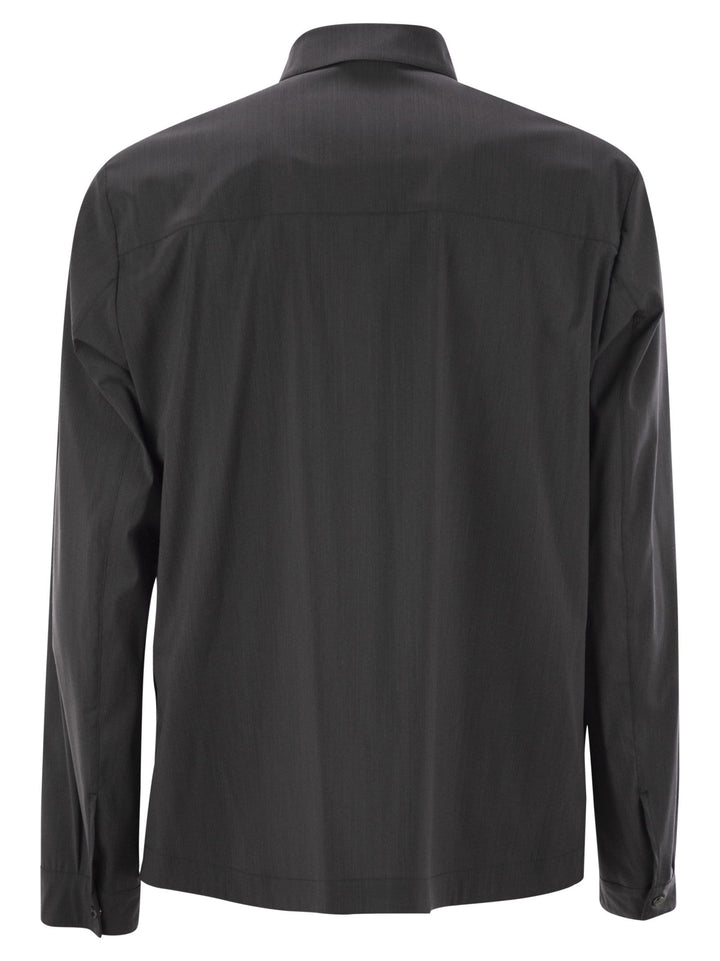 Herno Men Shirt-Cut Jacket In Tech Wool
