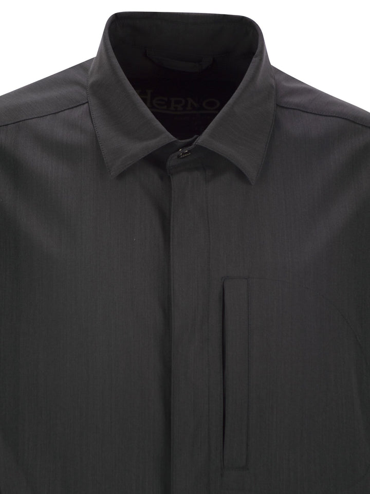 Herno Men Shirt-Cut Jacket In Tech Wool