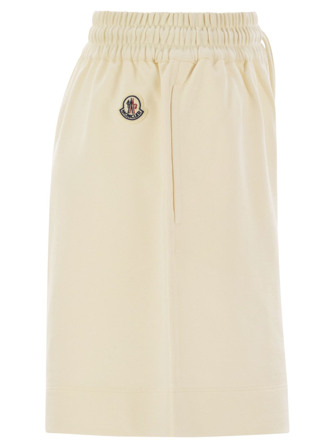 Moncler Women Cotton Shorts With Logo Patch