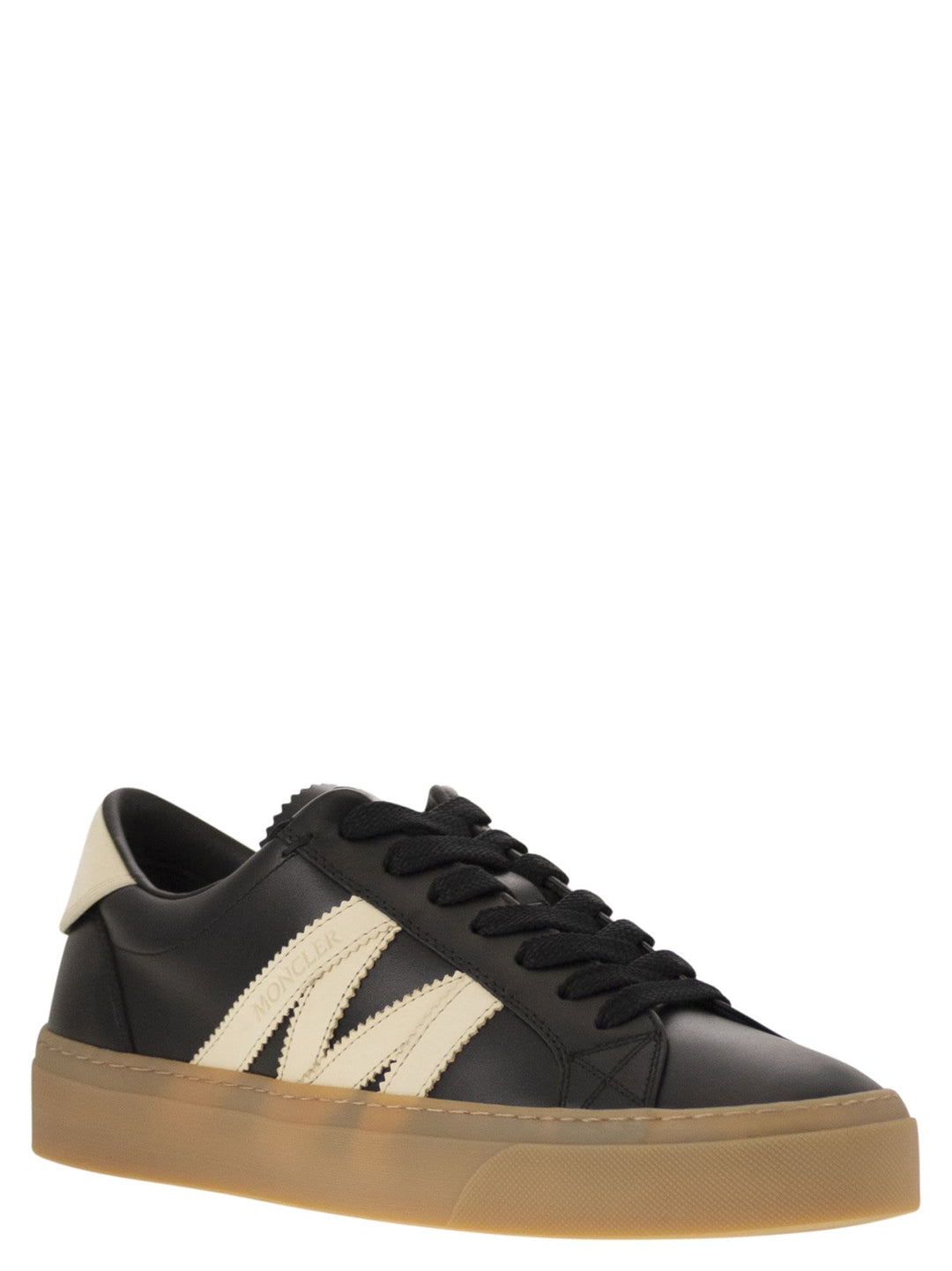 Moncler Men Monaco2 - Leather And Nubuck Sneakers.