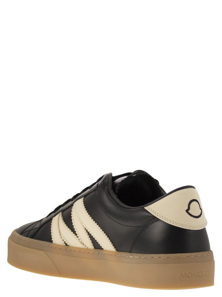 Moncler Men Monaco2 - Leather And Nubuck Sneakers.