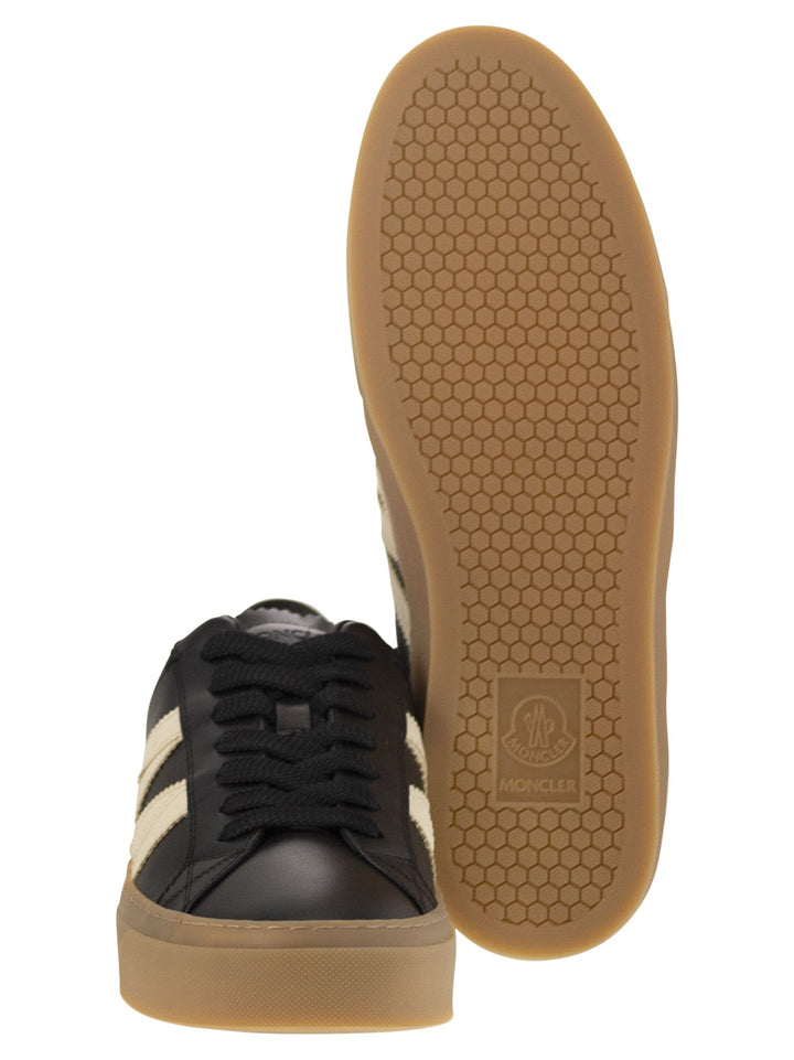 Moncler Men Monaco2 - Leather And Nubuck Sneakers.