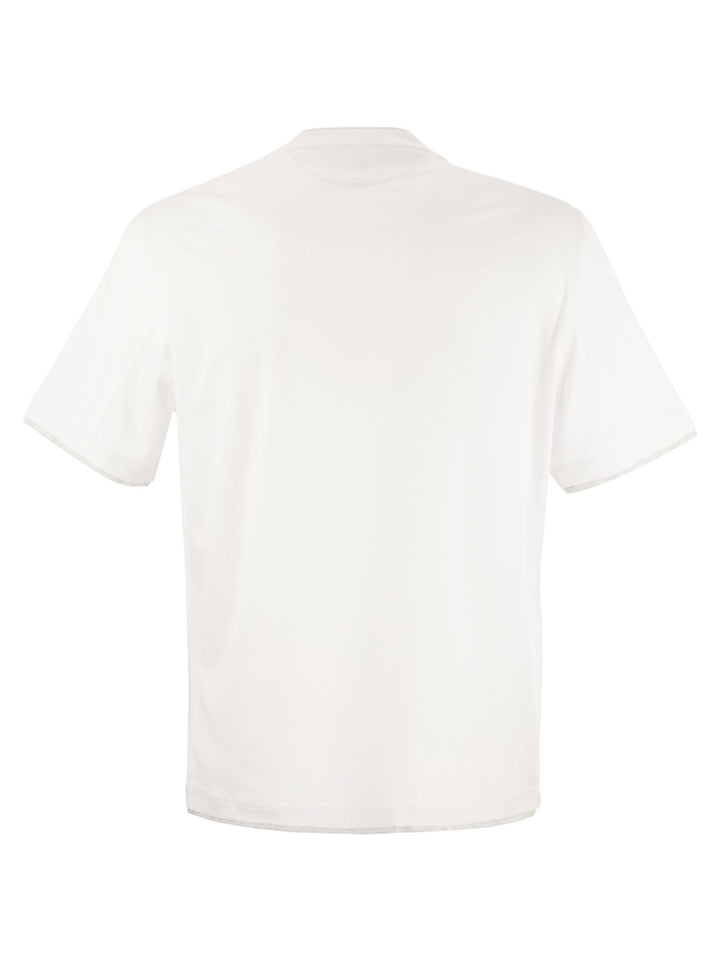 Brunello Cucinelli Men Slim Fit Crew-Neck T-Shirt In Lightweight Cotton Jersey