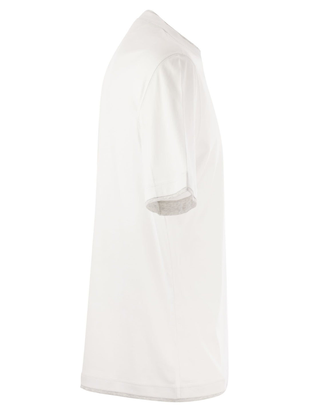 Brunello Cucinelli Men Slim Fit Crew-Neck T-Shirt In Lightweight Cotton Jersey